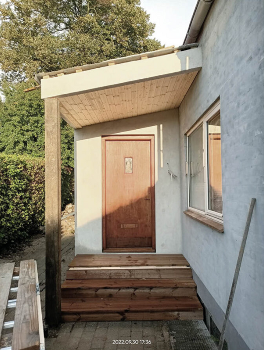 Indgangsparti til Villa